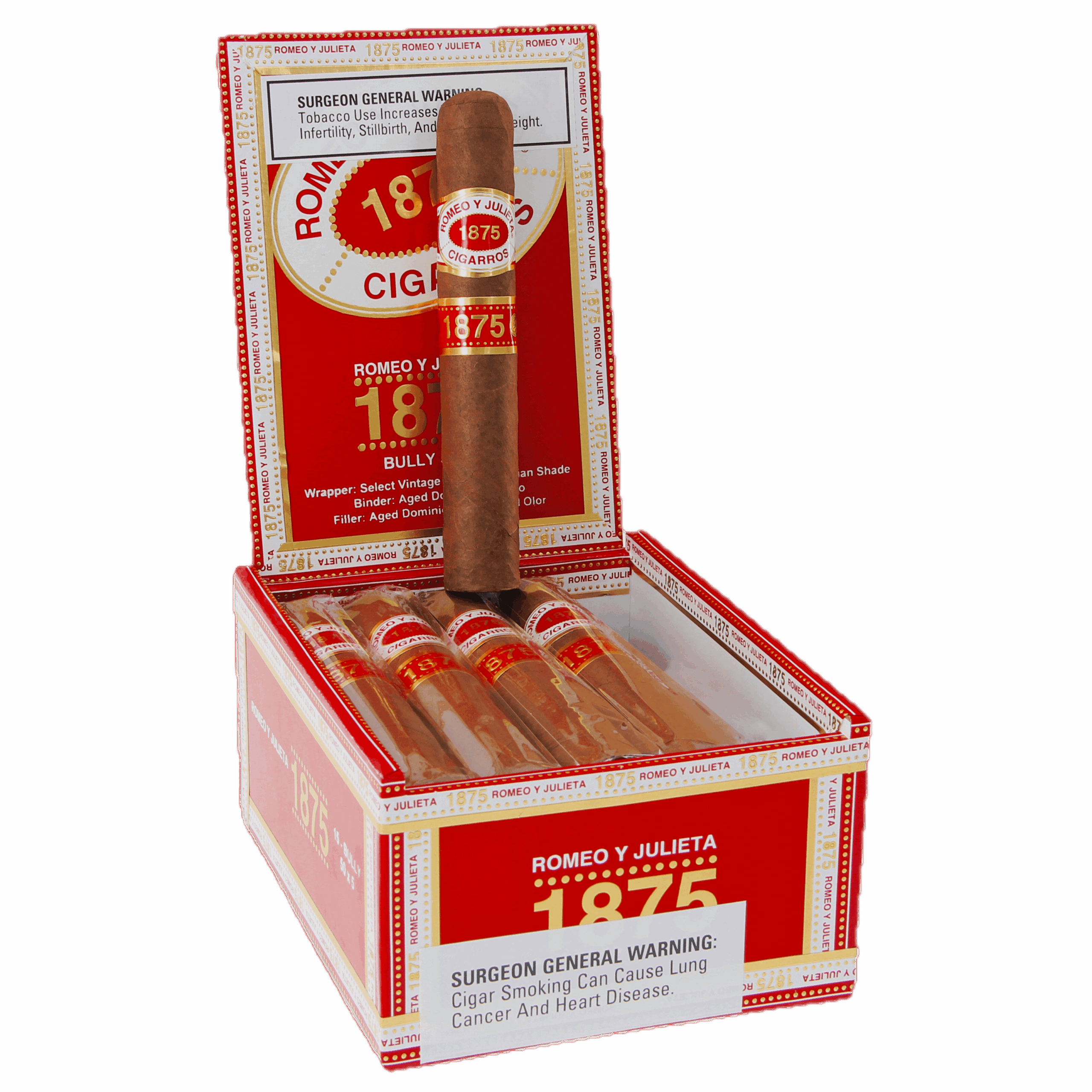 1875 Romeo Y Julieta Cigars 5x50